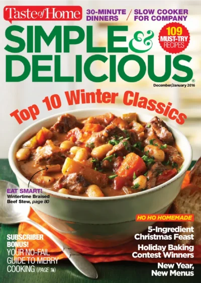 Taste Of Home Simple Delicious 2015 12 2016 01